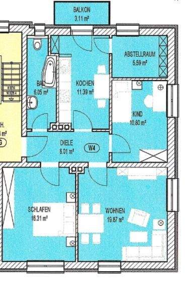 Etagenwohnung Bayreuth Gartenstadt - 3 Zimmer, 79 m&sup2;, 315.000&euro; | Angebot:25896444