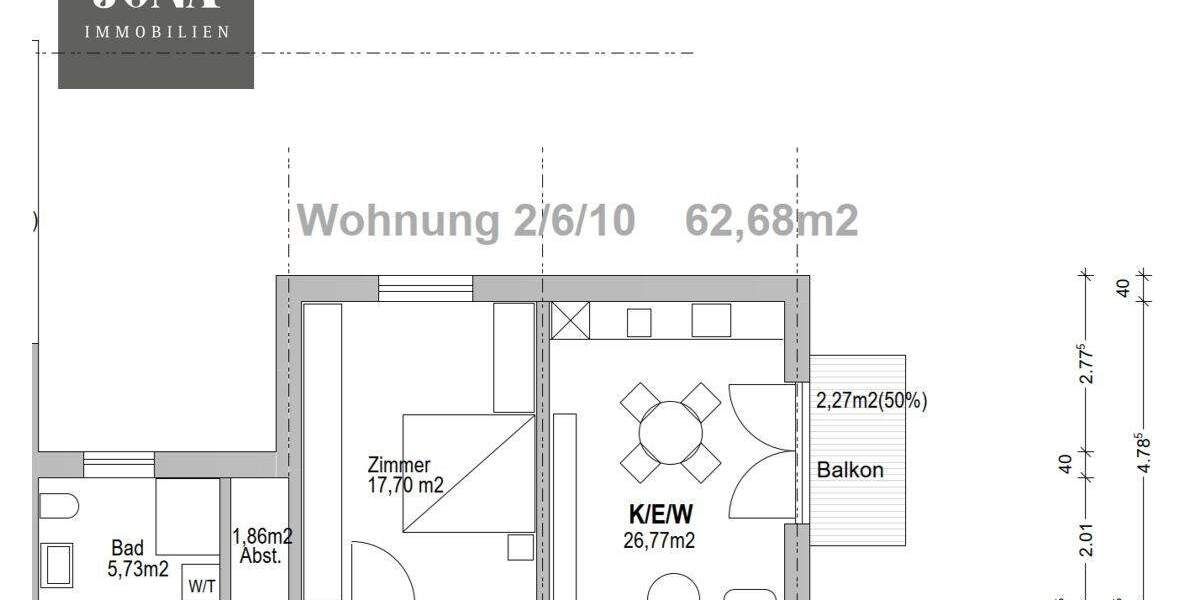Etagenwohnung Kulmbach Blaich - 2 Zimmer, 62 m&sup2;, 305.900&euro; | Angebot:25665675