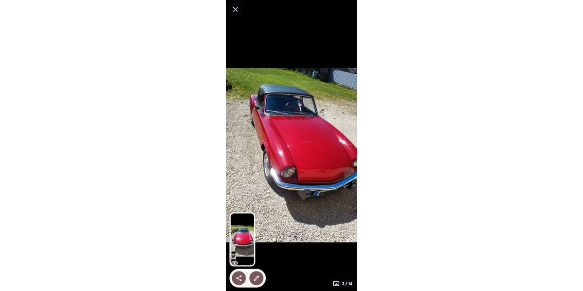 Triumph Spitfire 63.000 km 8.900 &euro; Pegnitz 91257