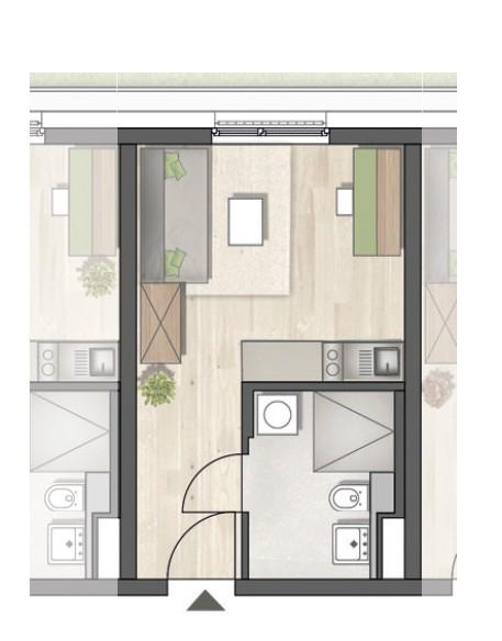 Etagenwohnung Kulmbach Blaich - 1 Zimmer, 25 m&sup2;, 350&euro; | Angebot:26005746