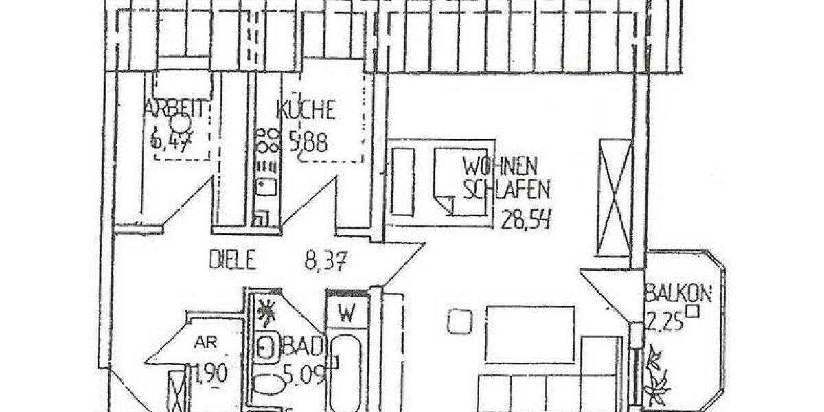 Dachgeschoßwohnung Pegnitz - 2 Zimmer, 57 m&sup2;, 128.000&euro; | Angebot:26942135