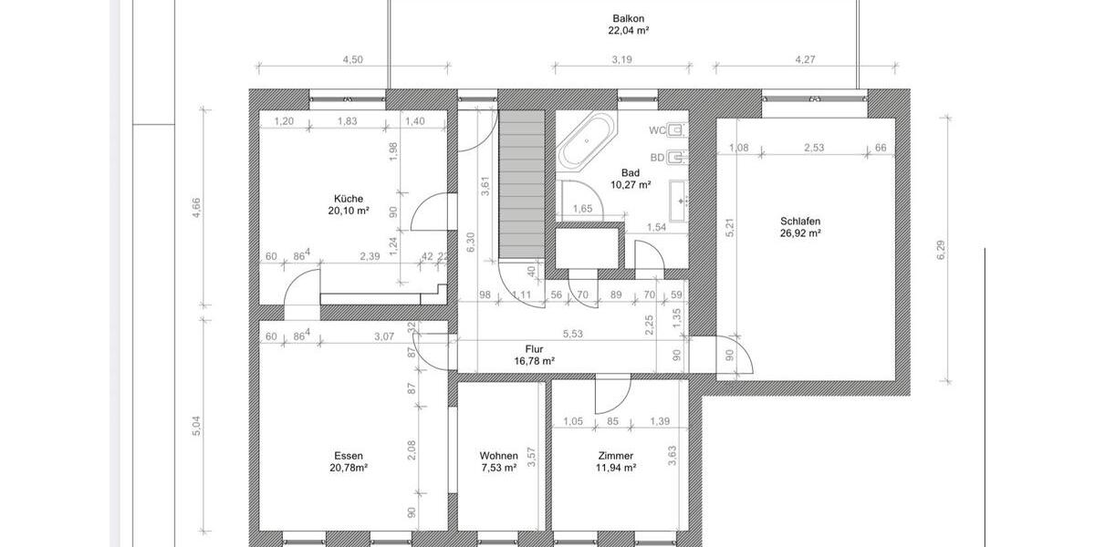 Etagenwohnung Auerbach in der Oberpfalz - 3 Zimmer, 130 m&sup2;, 900&euro; | Angebot:26499820