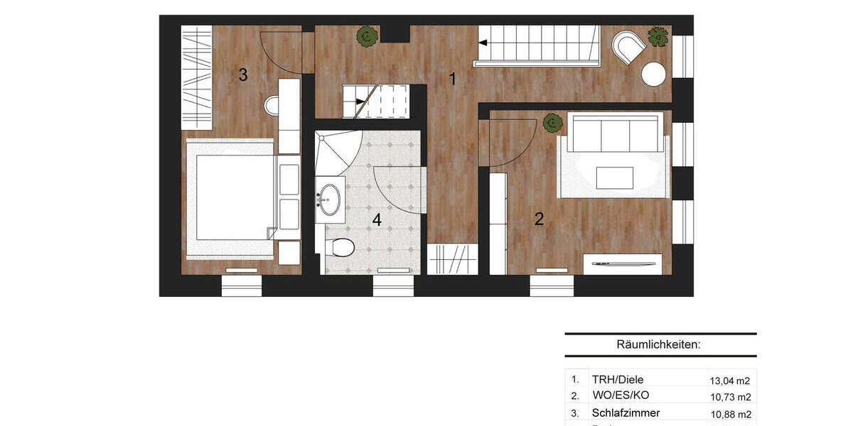 Doppelhaushälfte Heinersreuth Altenplos - 4 Zimmer, 104 m&sup2;, 285.000&euro; | Angebot:25671706
