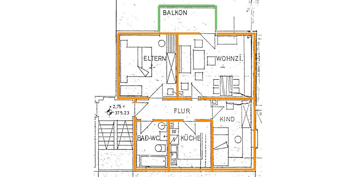 Etagenwohnung Bad Berneck im Fichtelgebirge - 3 Zimmer, 65 m&sup2;, 148.000&euro; | Angebot:27131807