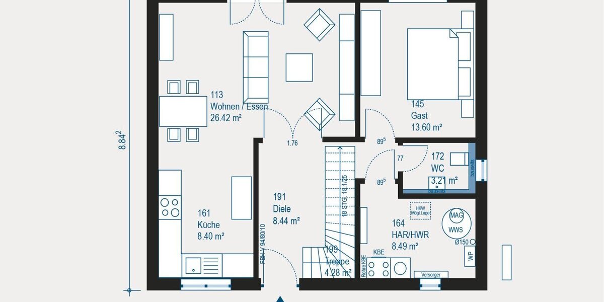 Gestalten Sie Ihr individuelles Einfamilienhaus in Vorbach - 4 Zimmer auf 142 m² - Einfamilienhaus Vorbach | Angebot:27480028