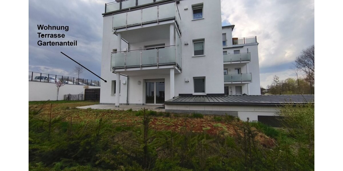 Besondere Möglichkeit: Große 4-Zi-Neubau-Whg WFL ca. 114 m² mit Terrasse und Gartenanteil Energiesparhaus ab 01.03.2026 zu vermieten. - Erdgeschoßwohnung Kemnath Beste Lage | Angebot:23711103