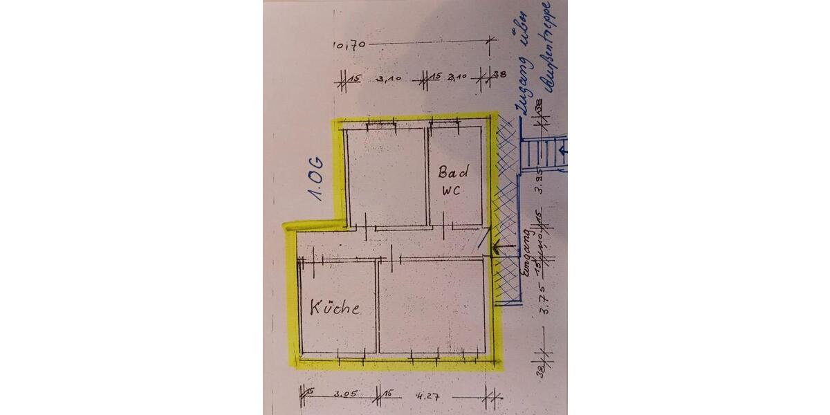Etagenwohnung Kulmbach Blaich - 2 Zimmer, 56 m&sup2;, 420&euro; | Angebot:24310316