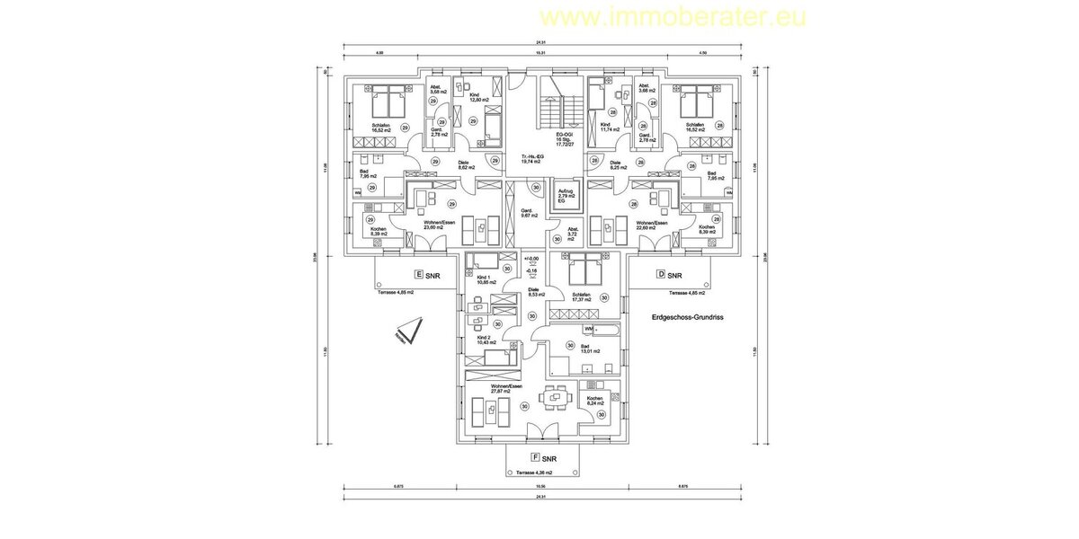 Besondere Möglichkeit: Große 4-Zi-Neubau-Whg WFL ca. 114 m² mit Terrasse und Gartenanteil Energiesparhaus ab 01.03.2026 zu vermieten. - Erdgeschoßwohnung Kemnath Beste Lage | Angebot:23711103