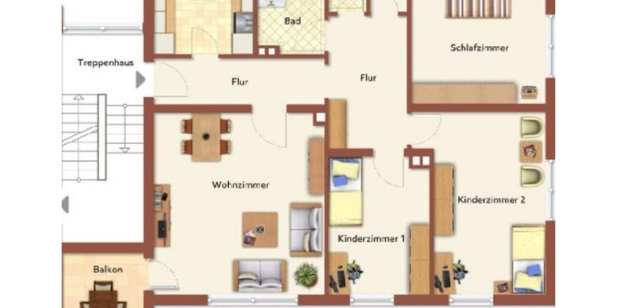 Etagenwohnung Bayreuth Meyernberg - 4 Zimmer, 104 m&sup2;, 1.100&euro; | Angebot:25177363