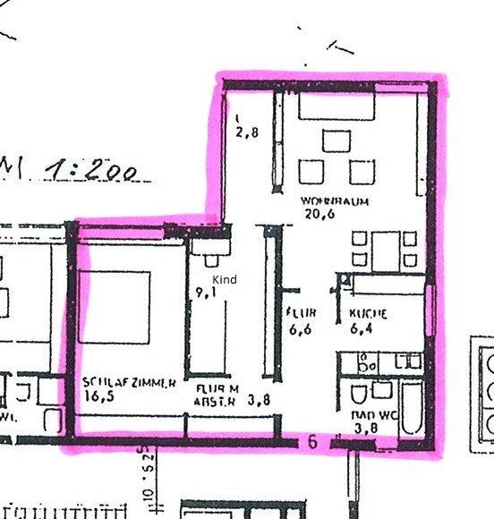 Etagenwohnung Bayreuth Meyernberg - 3 Zimmer, 690 m&sup2;, 690&euro; | Angebot:25961676