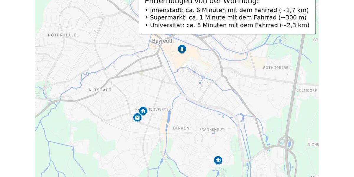 Etagenwohnung Bayreuth Altstadt - 4 Zimmer, 86 m&sup2;, 380.000&euro; | Angebot:26470228
