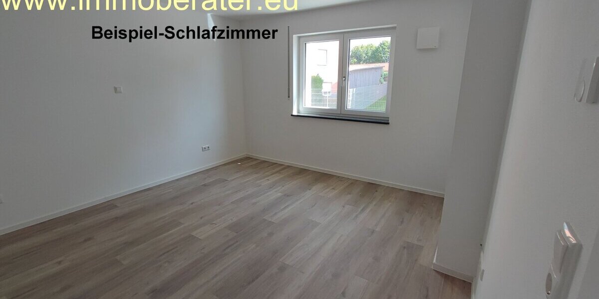 Projektiert 4-Zi-Neubauwohnung WFL ca. 104 m² Erdgeschosss mit Terrasse und eig. Gartenanteil Garage und Kfz-Stellplatz Bezug Frühjahr 2027. - Erdgeschoßwohnung Speichersdorf | Angebot:15896480