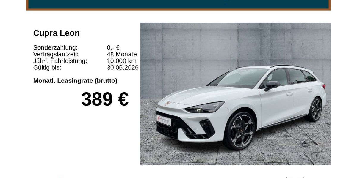 Cupra Leon 7.500 km 45.290 &euro; Bayreuth 95448