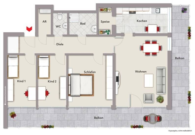 Etagenwohnung Kulmbach Blaich - 4 Zimmer, 106 m&sup2;, 185.000&euro; | Angebot:26502932