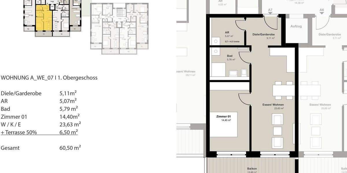 Etagenwohnung Kulmbach Blaich - 2 Zimmer, 60 m&sup2;, 285.000&euro; | Angebot:25707329