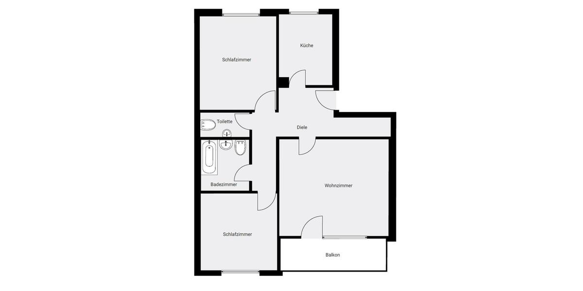 Etagenwohnung Mainleus - 2 Zimmer, 61 m&sup2;, 500&euro; | Angebot:25180200