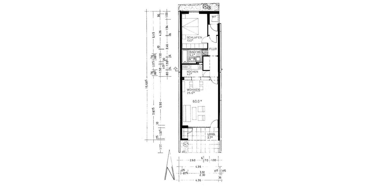 Terrassenwohnung Bischofsgrün - 2 Zimmer, 60 m&sup2;, 129.000&euro; | Angebot:25694580