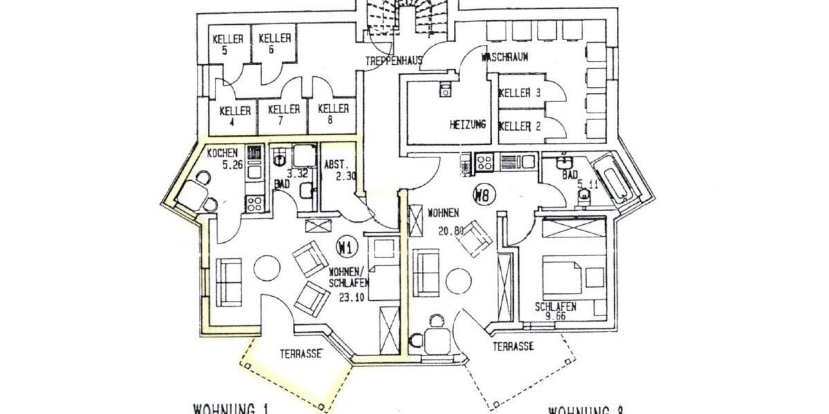 Etagenwohnung Kulmbach Blaich - 1.5 Zimmer, 39 m&sup2;, 395&euro; | Angebot:25755377