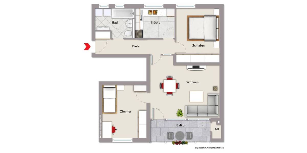 Etagenwohnung Bad Berneck - 3 Zimmer, 70 m&sup2;, 120.000&euro; | Angebot:25957411