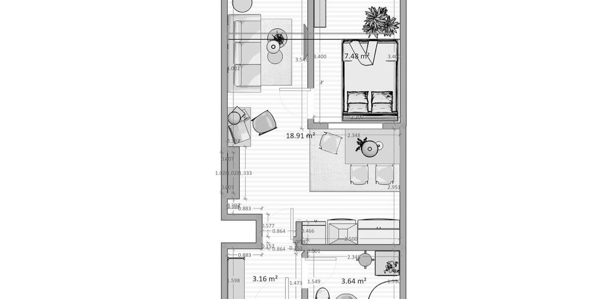 Dachgeschoßwohnung Bayreuth Meyernberg - 1.5 Zimmer, 36 m&sup2;, 149.000&euro; | Angebot:26037479