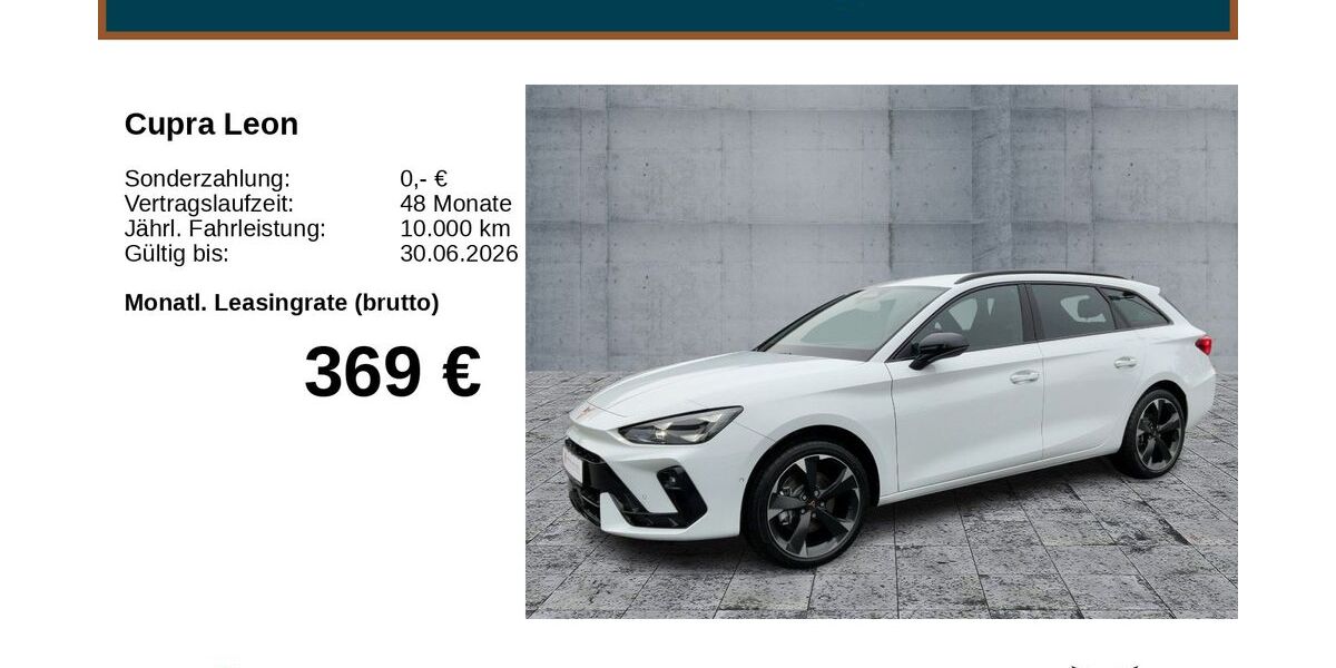 Cupra Leon 1.010 km 40.950 &euro; Bayreuth 95448