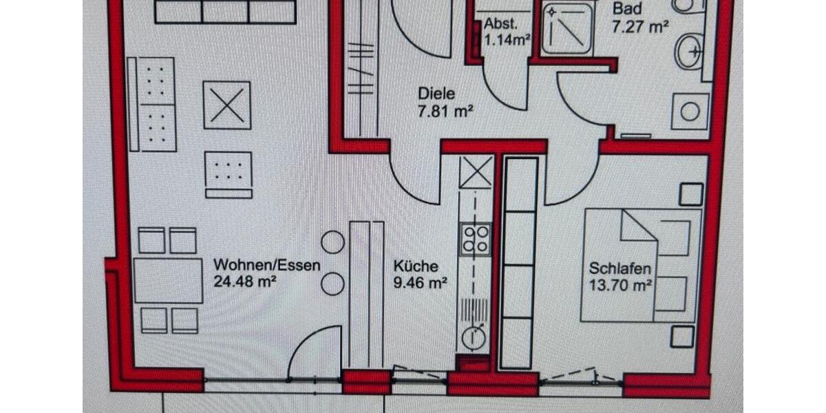 Etagenwohnung Bayreuth Bernecker Straße / Insel / Riedelsberg - 2 Zimmer, 68 m&sup2;, 329.000&euro; | Angebot:26789101