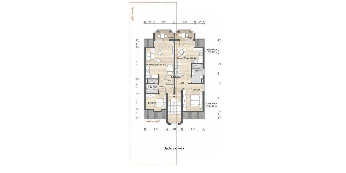 Etagenwohnung Bayreuth City - 2 Zimmer, 45 m&sup2;, 1.040&euro; | Angebot:26791681
