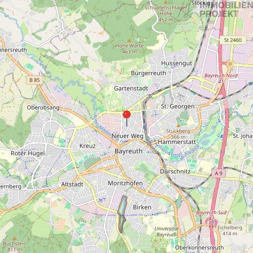 Dachgeschoßwohnung Bayreuth City - 3 Zimmer, 67 m&sup2;, 860&euro; | Angebot:25978582