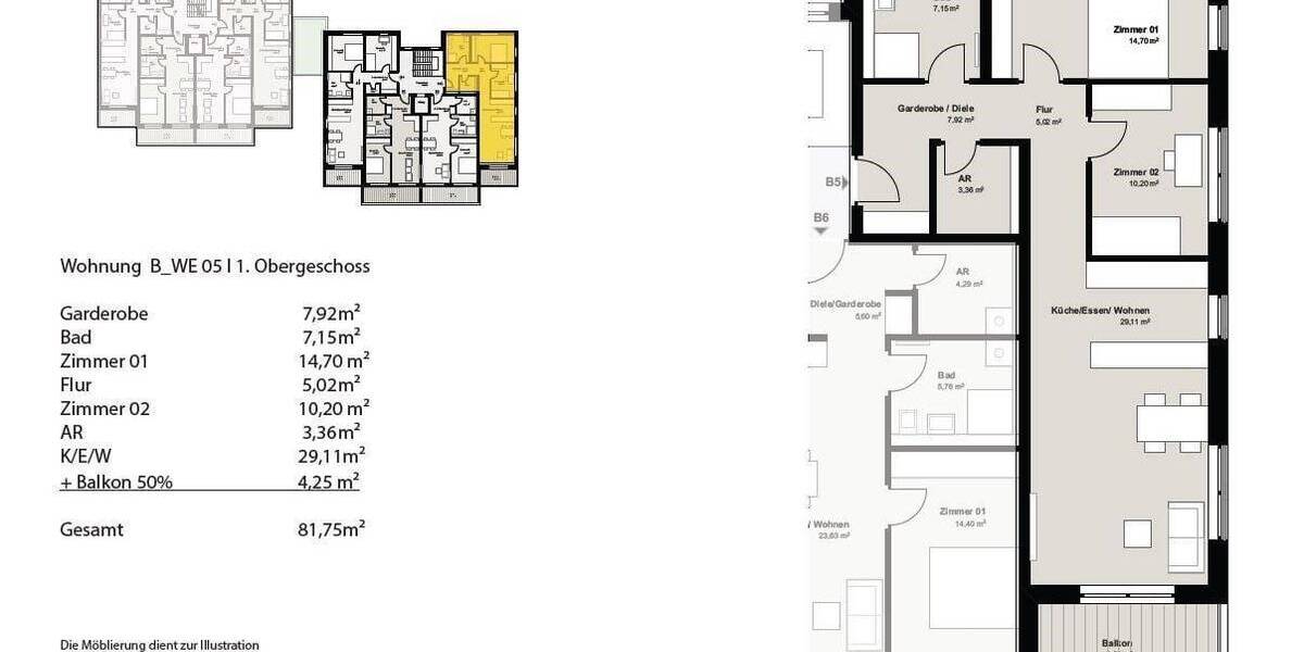 Etagenwohnung Kulmbach Blaich - 3 Zimmer, 82 m&sup2;, 388.000&euro; | Angebot:25802799