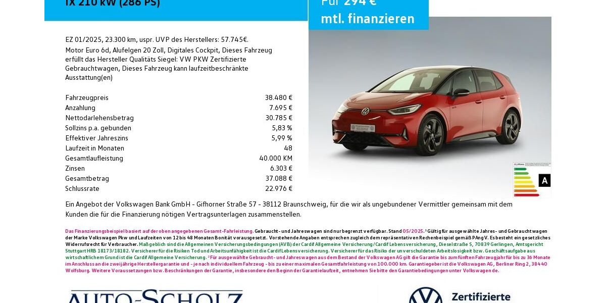 VW ID.3 23.300 km 37.780 &euro; Bayreuth 95448