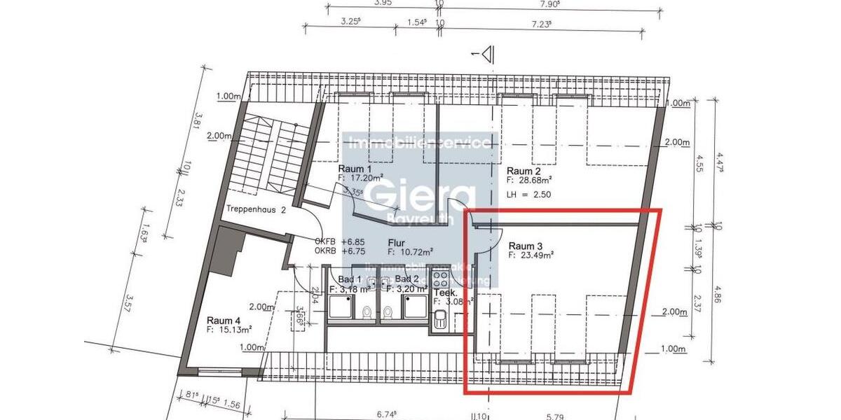 Etagenwohnung Bayreuth City - 1 Zimmer, 29 m&sup2;, 330&euro; | Angebot:24704512