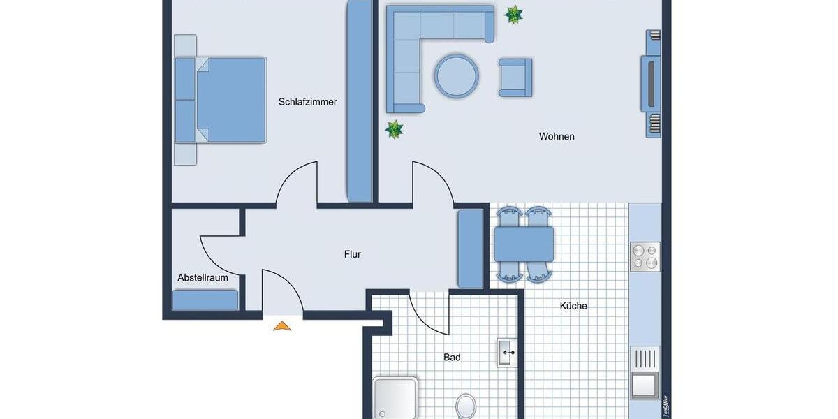 Etagenwohnung Bad Berneck im Fichtelgebirge - 2 Zimmer, 50 m&sup2;, 490&euro; | Angebot:26565464