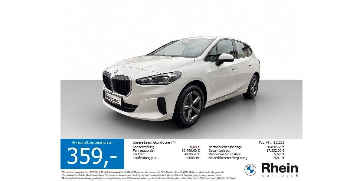 BMW 220 Active Tourer 7.226 km 28.780 &euro; Kulmbach 95326