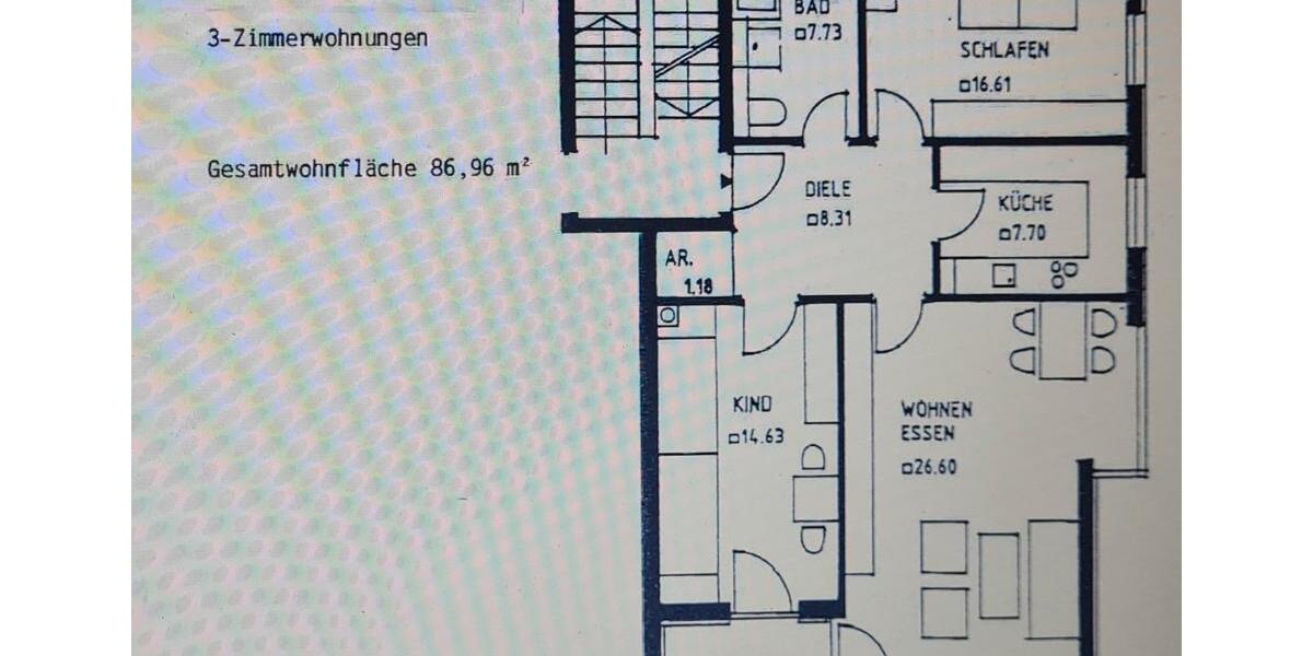 Etagenwohnung Bayreuth Meyernberg - 3 Zimmer, 87 m&sup2;, 287.000&euro; | Angebot:26169489
