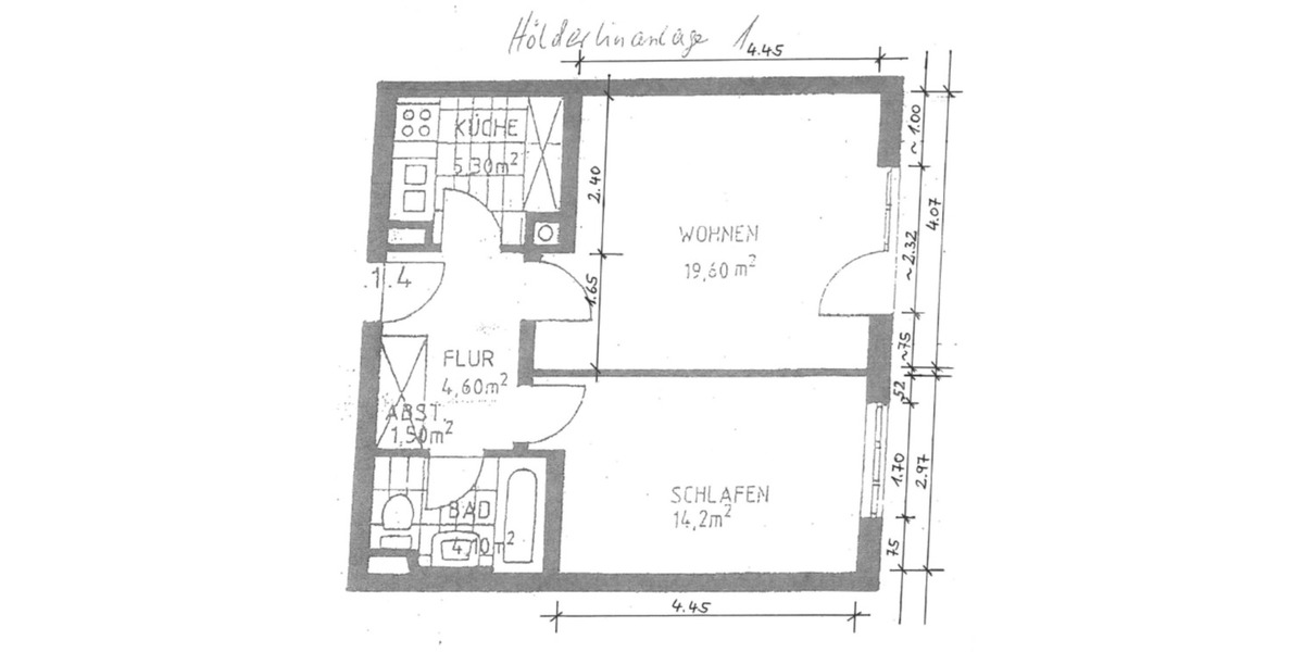 Etagenwohnung Bayreuth Altstadt - 2 Zimmer, 215.000&euro; | Angebot:22239313